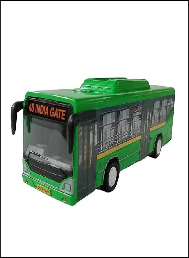 حافلة فانكارت للأطفال بعمر 3 سنوات، نموذج حافلة دلهي منخفضة الأرضية، لون أخضر - Image 5